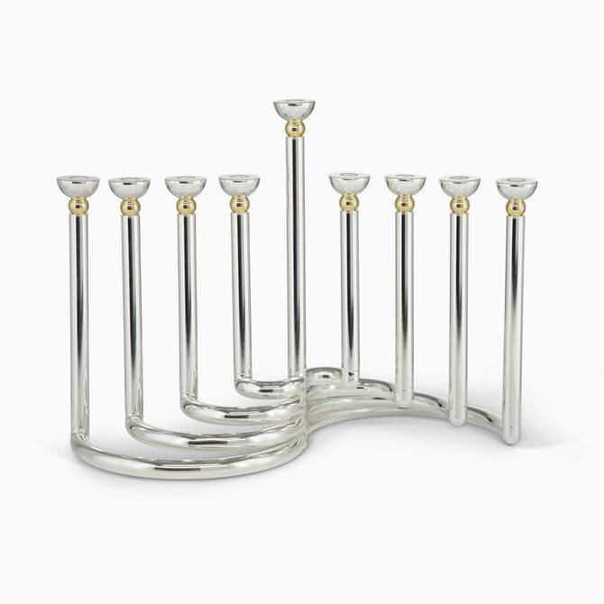 1816.jpg חנוכיה מעגלים מצופה כסף – תמונה 1