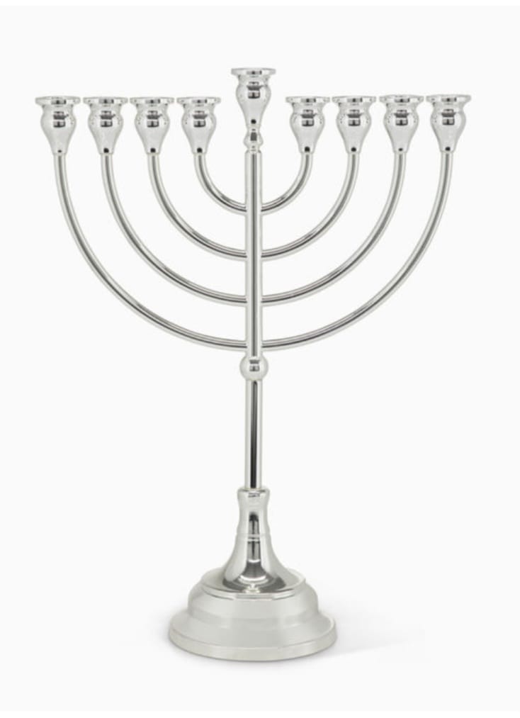 1817.jpg חנוכיה מנורה מצופה כסף – תמונה 1