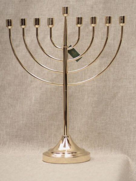 חנוכיה קלאסי גדול זהב