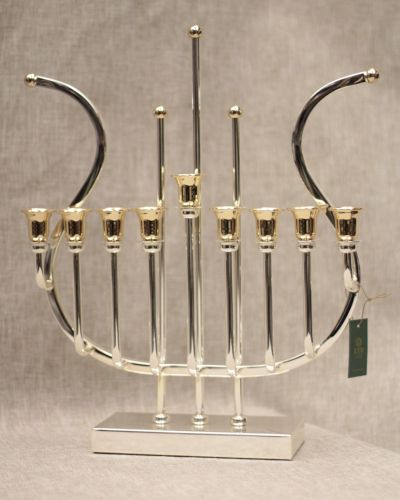 8993.jpg חנוכיה נבל משולב כסף – תמונה 1